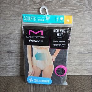 Maidenform Flexees High Waist Brief - Black, Size Medium